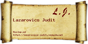 Lazarovics Judit névjegykártya
