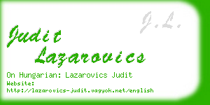 judit lazarovics business card